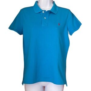 Ralph Lauren Slim Fit Polo in Aqua Teal